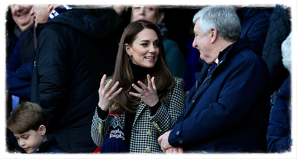Duchess Kate Wows In Glamorous Coat At Six Nations Rugby Match