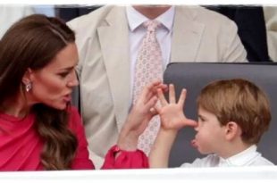 Hilarious Prince Louis Spotted Pulling Faces At Duchess Kate