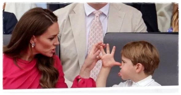 Hilarious Prince Louis Spotted Pulling Faces At Duchess Kate