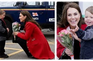 Princess Kate Melts Hearts In Red 'Spencer' Coat As She Joins Prince William In Anglesey