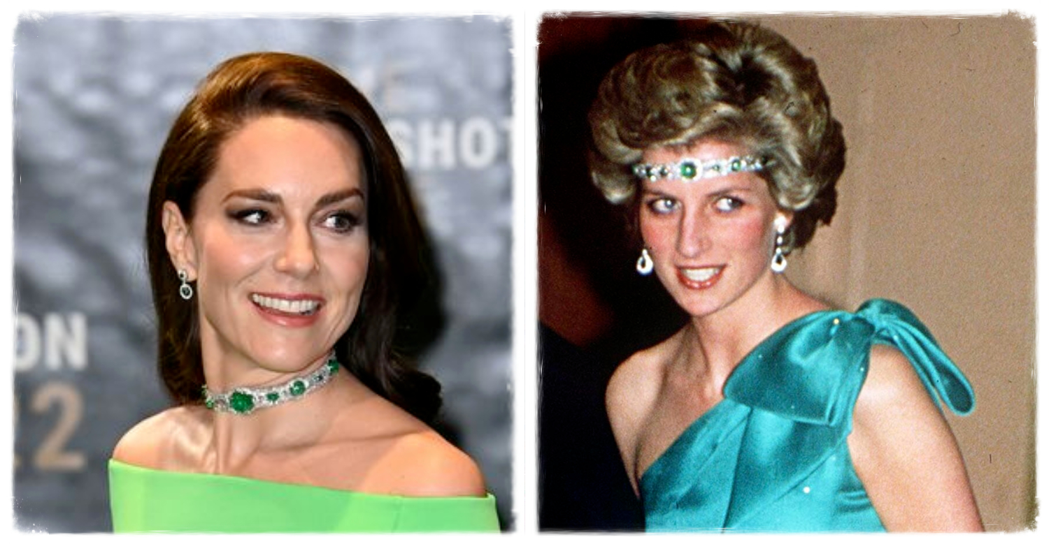 Catherine Wears Diamond Choker Used As Headband By Diana In Australia ...