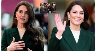 Princess Kate Teams Green Coat With Brown Knee High Boots For Visit To Leeds