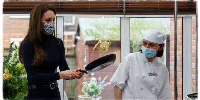 Kate Called Her Pancake A 'Congealed Blob' After Painstakingly Trying To Cook It During The Visit