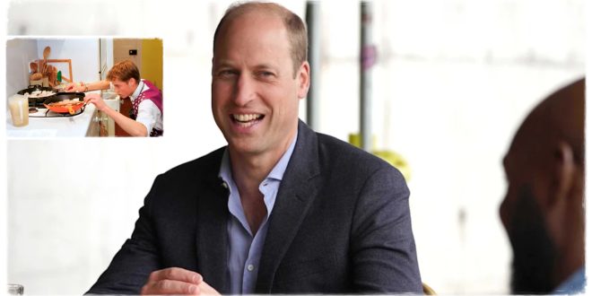 Young Prince William Fried Chicken In A Rare Kitchen Moment