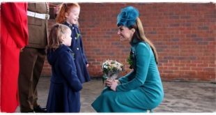 Princess Kate Shared A Sweet Exchange With Two Young Girls As She Marvels At Matching Brooches