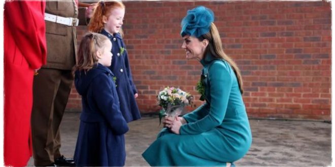 Princess Kate Shared A Sweet Exchange With Two Young Girls As She Marvels At Matching Brooches