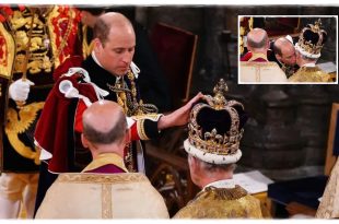 King Charles Looked Teary-Eyed As Prince William Kisses Him During Homage