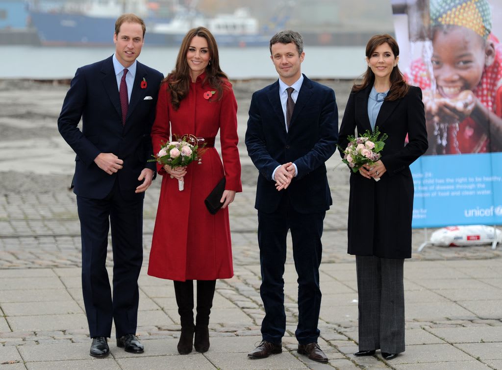William and Kate with Crown Prince Frederik and Crown Princess Mary in Denmark, 2011