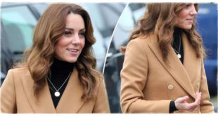 Princess Kate Wears £1,070 Gold Necklace Engraved With The Initials Of Her Children