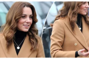 Princess Kate Wears £1,070 Gold Necklace Engraved With The Initials Of Her Children