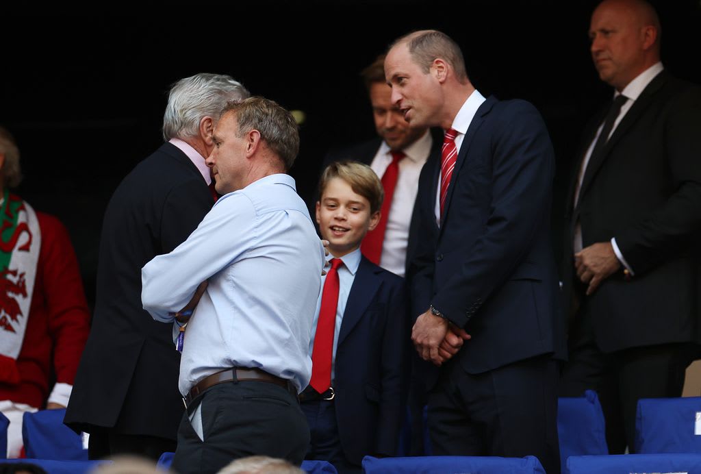 Prince George smiled from ear-to-ear at the rugby match