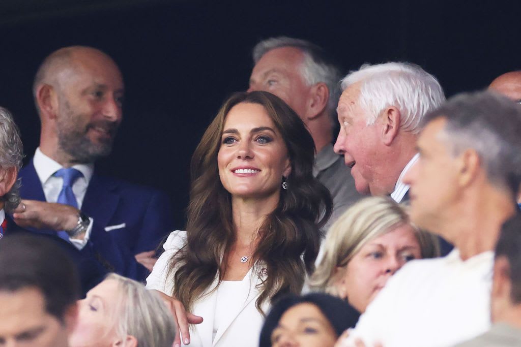 Kate Middleton watching the rugby during the World Cup