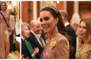 Princess Kate Glowing In Favourite Tiara And Jenny Packham Gown For Glam Buckingham Palace Reception