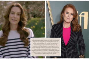 In A Heartfelt Message Of Support, Sarah Ferguson Expresses Her Admiration For Princess Kate