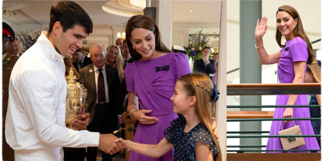 Kate Middleton Beams as Princess Charlotte Meets Wimbledon Champion Carlos Alcaraz