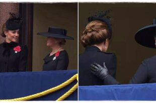 Duchess Sophie Comforts Princess Kate as She Stands In for Queen Camilla at Remembrance Event