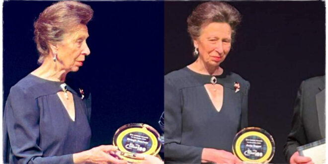 Princess Anne Stuns in Elegant Backless Cut-Out Dress at Glamorous Event