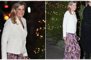 Duchess Sophie Turns Heads in a Purple Paisley Maxi Dress Breaking Festive Style Norms