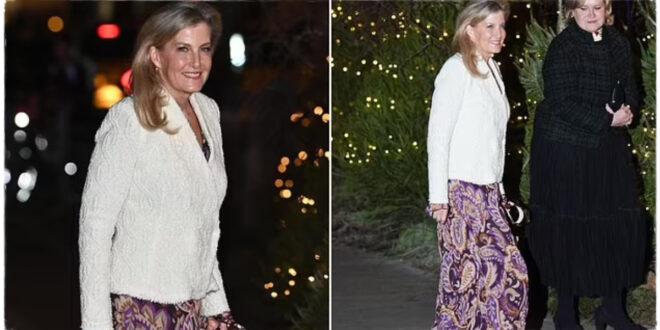 Duchess Sophie Turns Heads in a Purple Paisley Maxi Dress Breaking Festive Style Norms