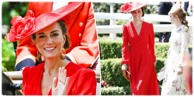 Princess Kate’s Bold Red Ascot Dress Crowned Most Stylish Summer 2025 Outfit