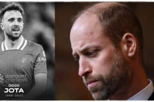 Prince William Pays Emotional Tribute to Diogo Jota, Expressing ‘Deep Sadness’