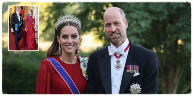 Princess Kate Returns to State Banquet in Stunning Red Dress After Two-Year Hiatus