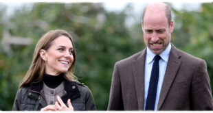 Prince William and Kate Middleton smiling during a ski holiday as they win a legal case over published photos