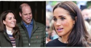 Prince William and Kate Middleton appearing stunned amid rumors involving Meghan Markle