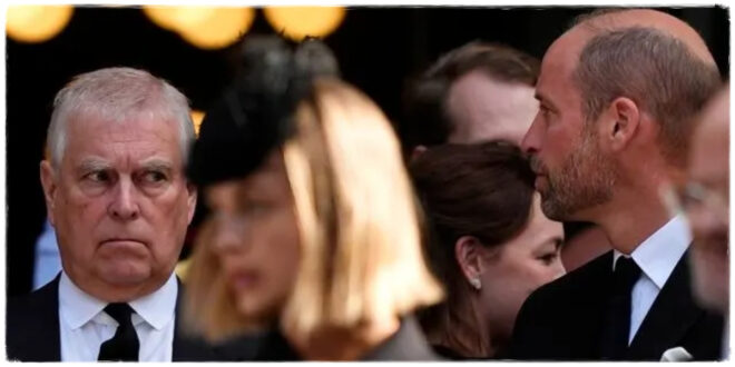 Prince William appearing serious amid reports of a ruthless stance toward Prince Andrew as Epstein scandal deepens