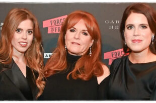 Princess Eugenie and Princess Beatrice looking concerned after Sarah Ferguson’s surprising refusal led to financial setback