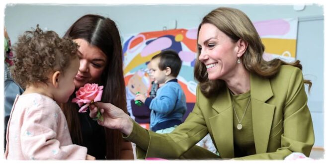 Princess Kate smiling and laughing during a surprise public outing showing her playful side
