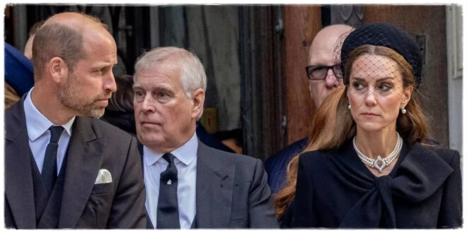 Prince William appearing angry after Prince Andrew’s alleged rude comment about Princess Kate