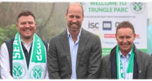 Prince William opening a new road after assisting a team dealing with severe pothole issues