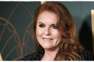 Sarah Ferguson looking distressed as a new scandal involving Prince Andrew exposes her biggest worry