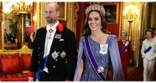 Princess Kate dazzling at the State Banquet beside Prince William and King Charles