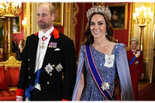 Princess Kate dazzling at the State Banquet beside Prince William and King Charles