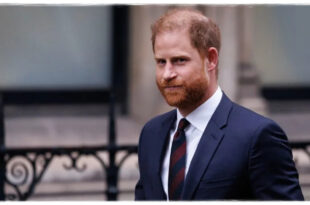 Prince Harry appearing emotional during a surprise public outing