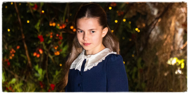 Princess Charlotte smiling during a royal event as her emotional Mother’s Day card message about Prince William is revealed