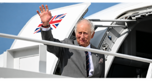 King Charles waving goodbye during US visit as Queen Camilla returns to the UK alone