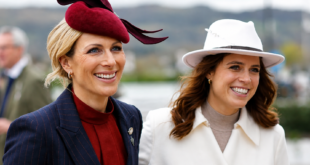 Zara Tindall and Princess Eugenie during a royal event amid reports about pregnancy news shared with King Charles