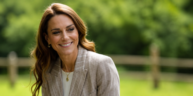 Princess Kate during a nature-focused moment on day two of her Italy visit