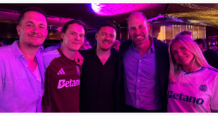 Prince William enjoying an Aston Villa afterparty in Istanbul after a football match