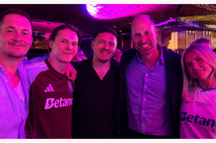 Prince William enjoying an Aston Villa afterparty in Istanbul after a football match