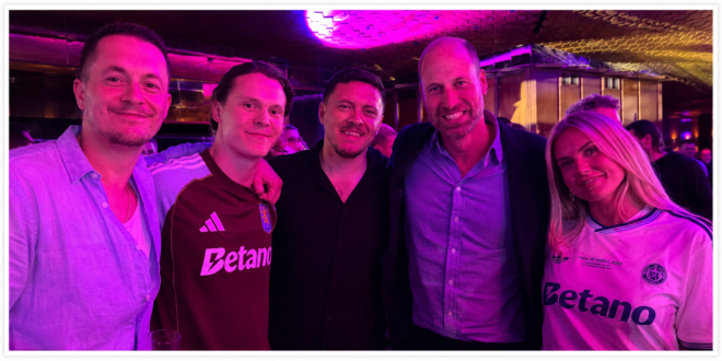 Prince William enjoying an Aston Villa afterparty in Istanbul after a football match