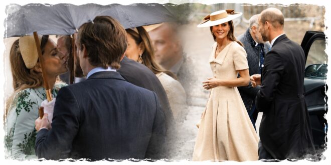 Prince William greeting Princess Beatrice warmly during a royal event amid speculation about King Charles’ family strategy