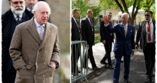 King Charles during an official engagement as he says farewell to his head of security