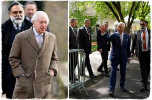 King Charles during an official engagement as he says farewell to his head of security