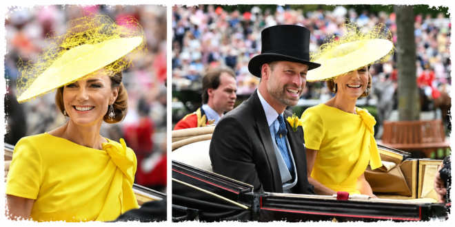 Princess Kate and Prince William arriving at Royal Ascot during Kate’s return to the event