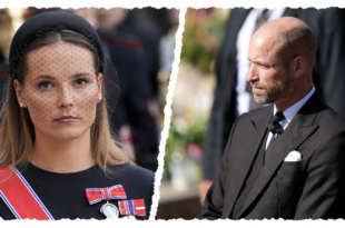 Prince William and Crown Princess Ingrid Alexandra during King Harald V’s state funeral in Oslo