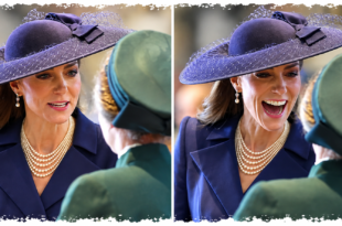 Princess Kate laughing with Princess Anne after an awkward greeting at the Commonwealth Day service at Westminster Abbey